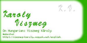 karoly viszmeg business card