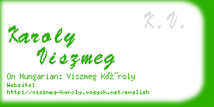 karoly viszmeg business card